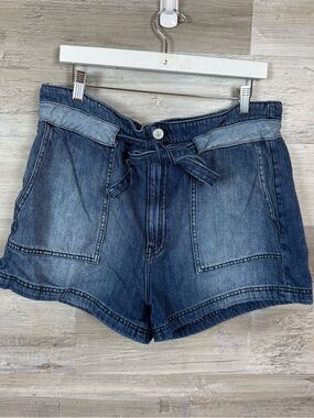 Hudson Jeans Paperbag Waist Denim Shorts with Tie Belt – Size 30